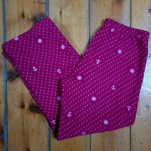 Nautica Sleepwear Fleece Pajama Pants Red Sz Small